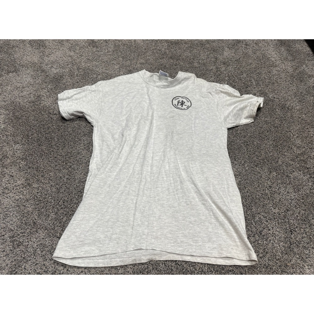 Vintage Hanes Beefy-T Chan Heritage Dragon‎ Graphic T-Shirt Heather Gray Mens M
